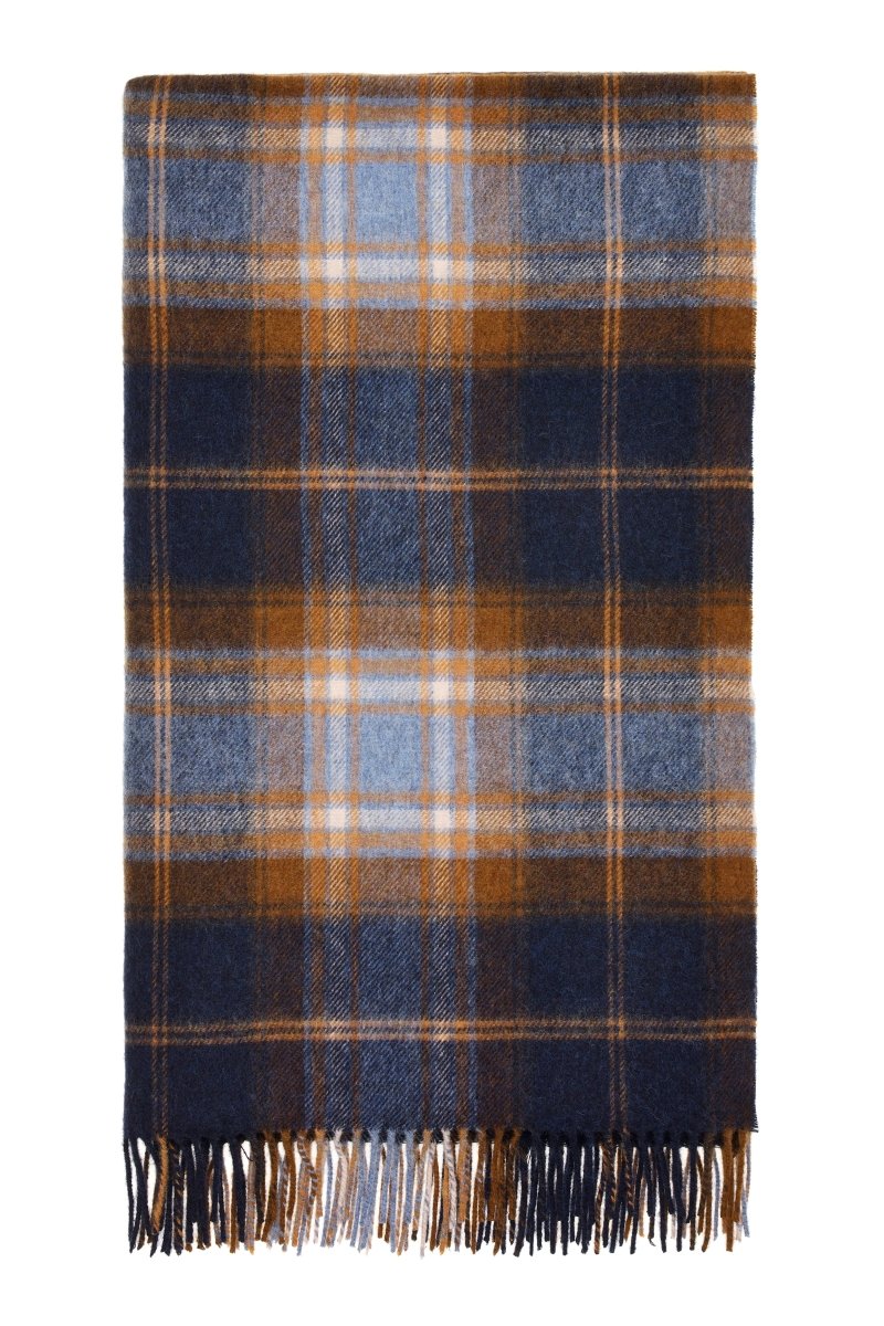 MoodCompanyNL - Plaid Winterton Merino Blauw - Merino Lamswol - 140x185 - Bronte by Moon Scotland - 6095646713715