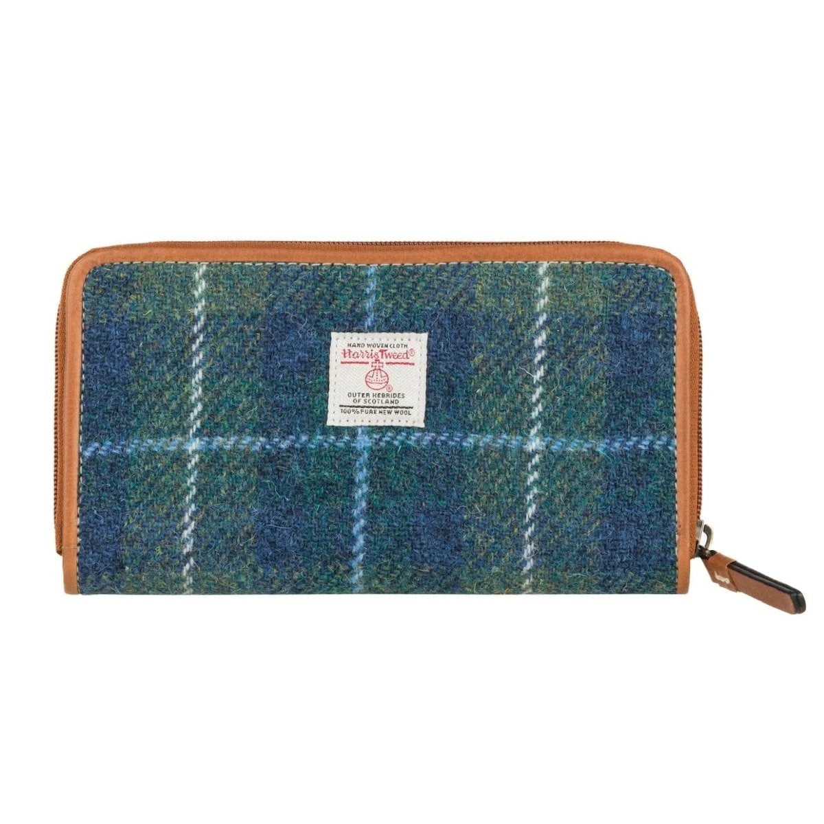 Portemonnee Blauw Tartan & Leer | 12 Pasjes | Das Impex by MoodCompanyNL