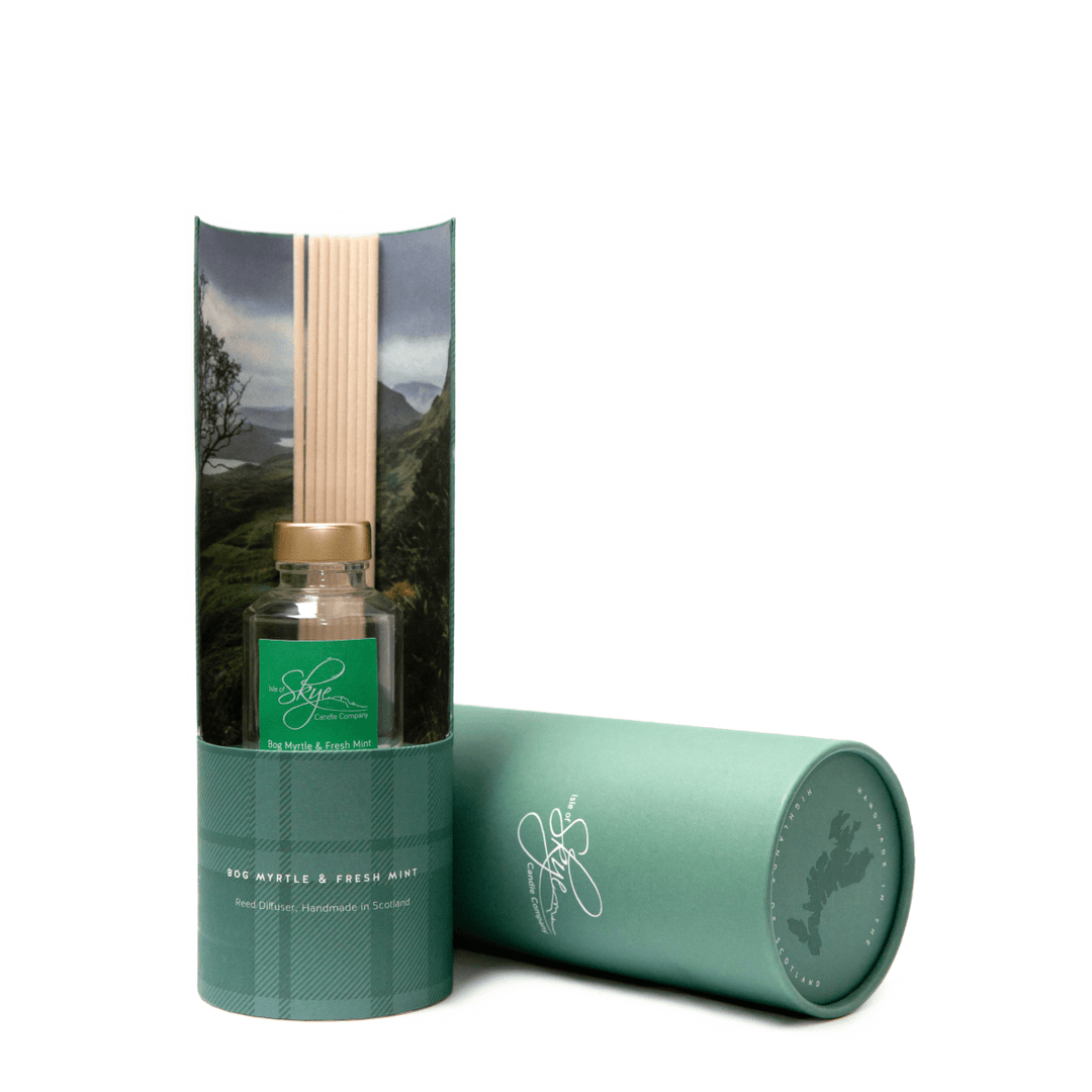 MoodCompanyNL - Reed Diffuser Mirte en Munt (Bog Myrtle & Fresh Mint) - 12 weken - Isle of Skye Candle - 5060346381404