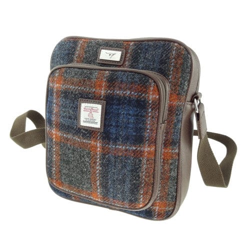MoodCompanyNL - Reistas Tay Grijs Bruin (Rust) - Compact - 27x23x9 - Harris Tweed - Glen Appin of Scotland - 5060959021278