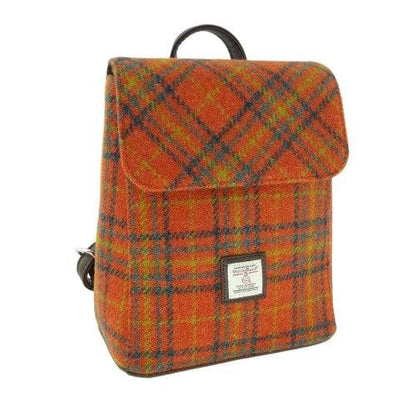 Rugzak Tummel Oranje - Mini - 26x21x12 - Harris Tweed - Glen Appin of Scotland by MoodCompanyNL