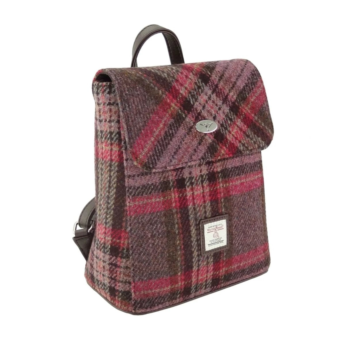 Rugzak Tummel Roze stewart Tartan - Mini - 26x21x12 - Harris Tweed - Glen Appin of Scotland by MoodCompanyNL