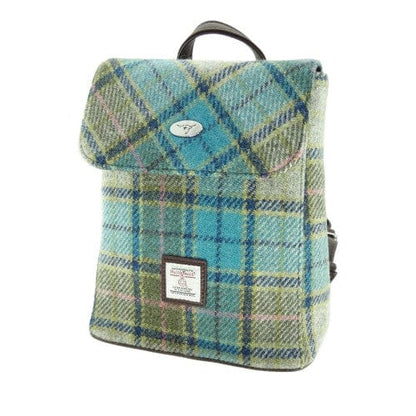 MoodCompanyNL - Rugzak Tummel Turquoise - Mini - 26x21x12 - Harris Tweed - Glen Appin of Scotland - 5060959020288