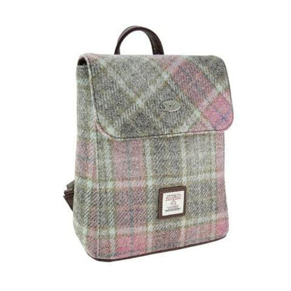 Rugzak Tummel Zacht Roze Buchanan - Mini - 26x21x12 - Harris Tweed - Glen Appin of Scotland by MoodCompanyNL