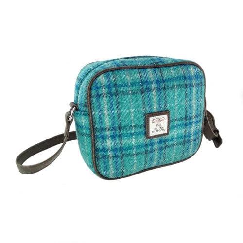 Schoudertas Almond Groen en blauw Tartan - 19x21x7 - Harris Tweed - Glen Appin of Scotland by MoodCompanyNL