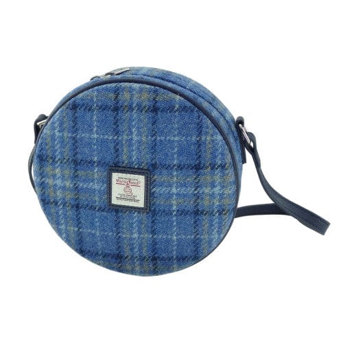MoodCompanyNL - Schoudertas Bannock Lichtblauw - Rond - Ritssluiting - Harris Tweed - Glen Appin of Scotland - 5060959021315