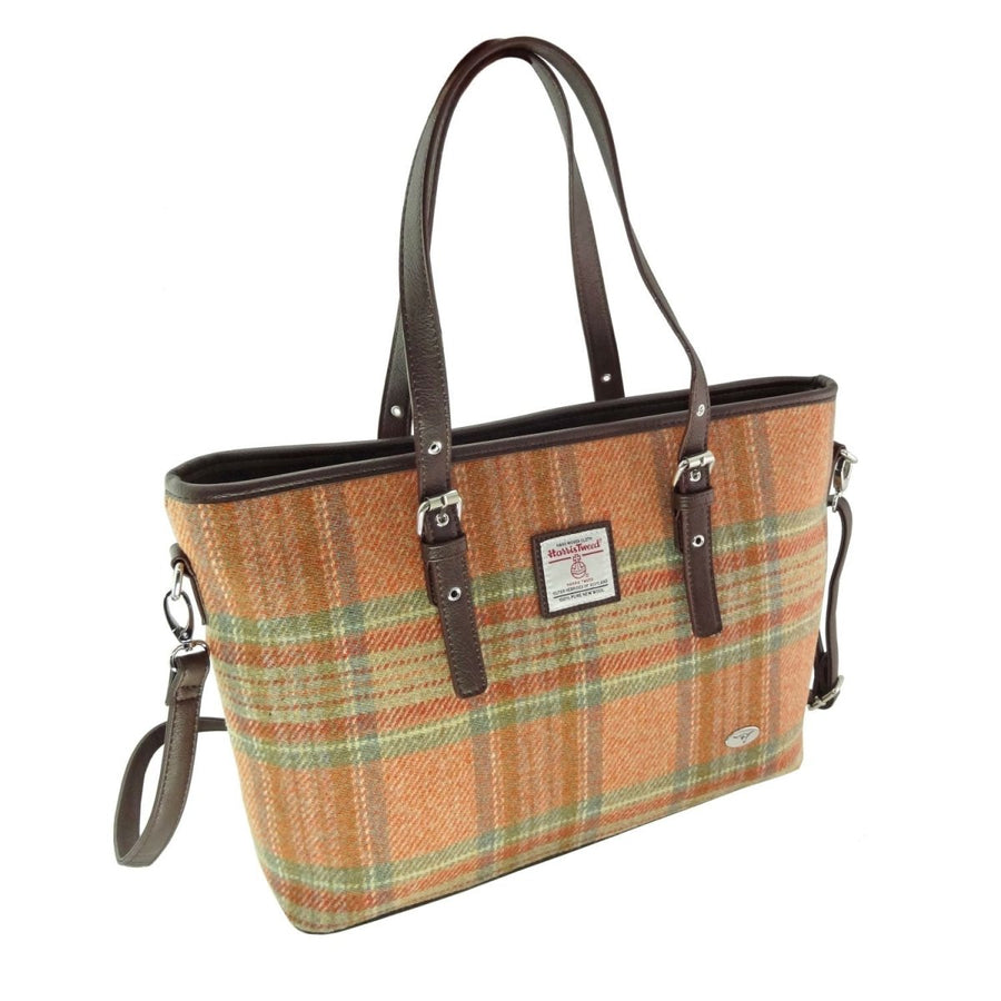 Mood Company - Schoudertas Spey Tote bag Oranje Stewart - Groot - Ritssluiting - Harris Tweed - Glen Appin of Scotland - 5061035012692