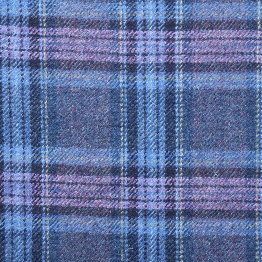 Mood Company - Schoudertas Thurso Stewart Blauw en Paars Tartan - 23x24x9 - Harris Tweed - Glen Appin of Scotland - 5061035011879
