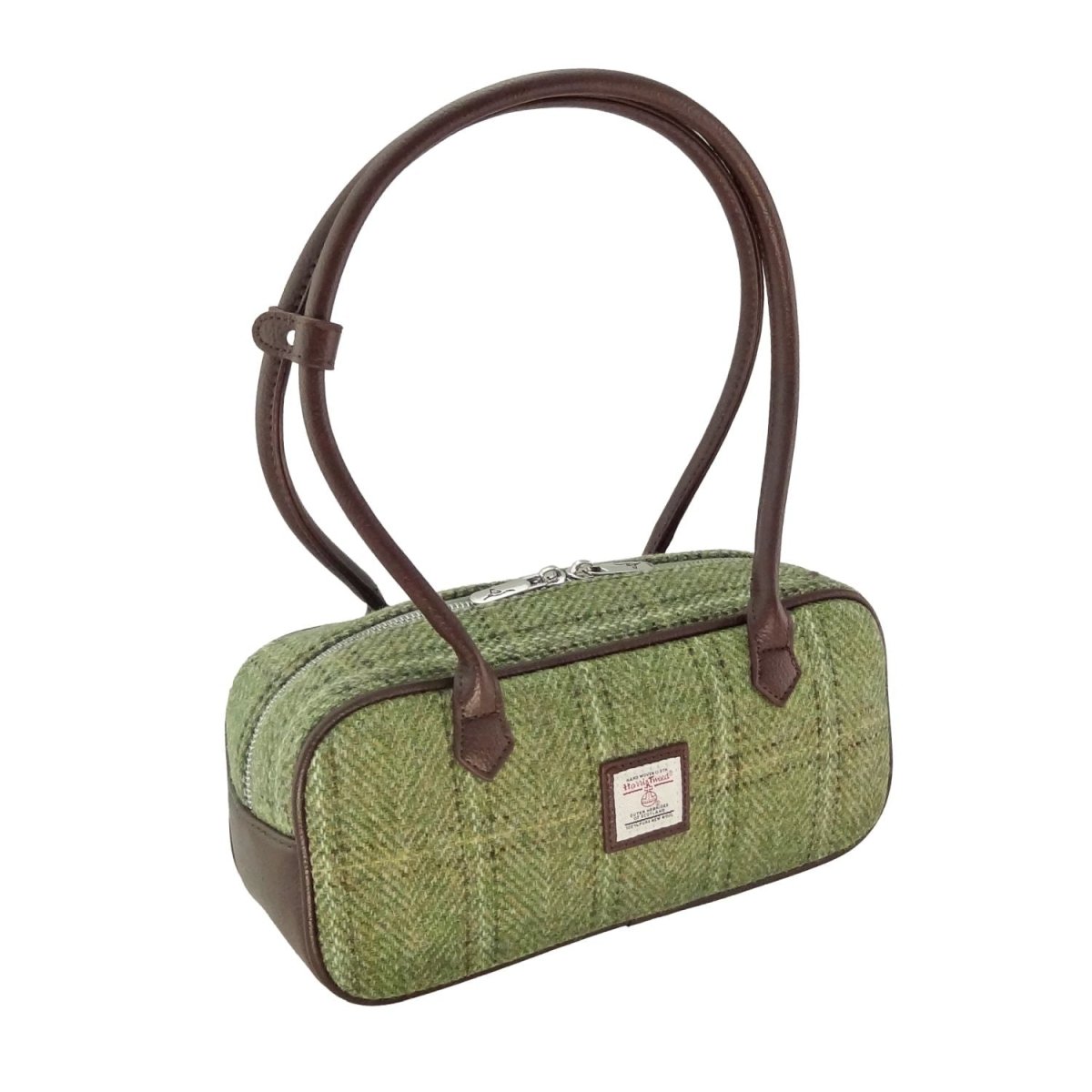 Mood Company - Schoudertas Tora Groen Visgraat - 28x12x9 - Harris Tweed - Glen Appin of Scotland - 5061035016423