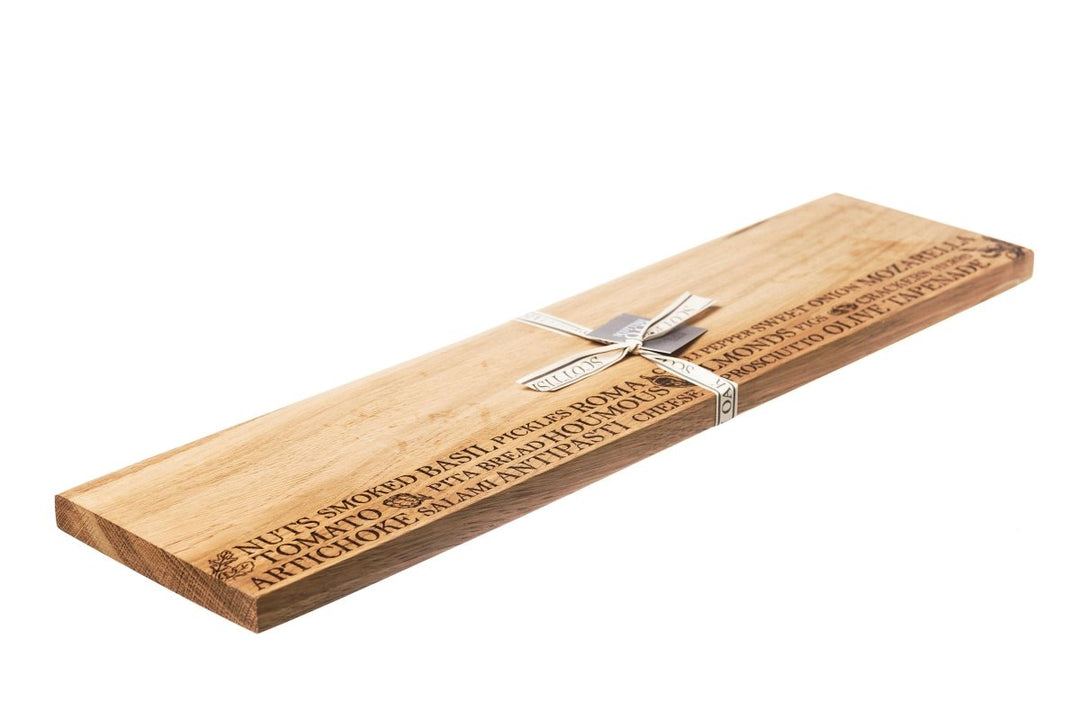 MoodCompanyNL - Serveerplank Antipasti Lang - 60x15 - Schots Eikenhout - Scottish Made - 5060426286810