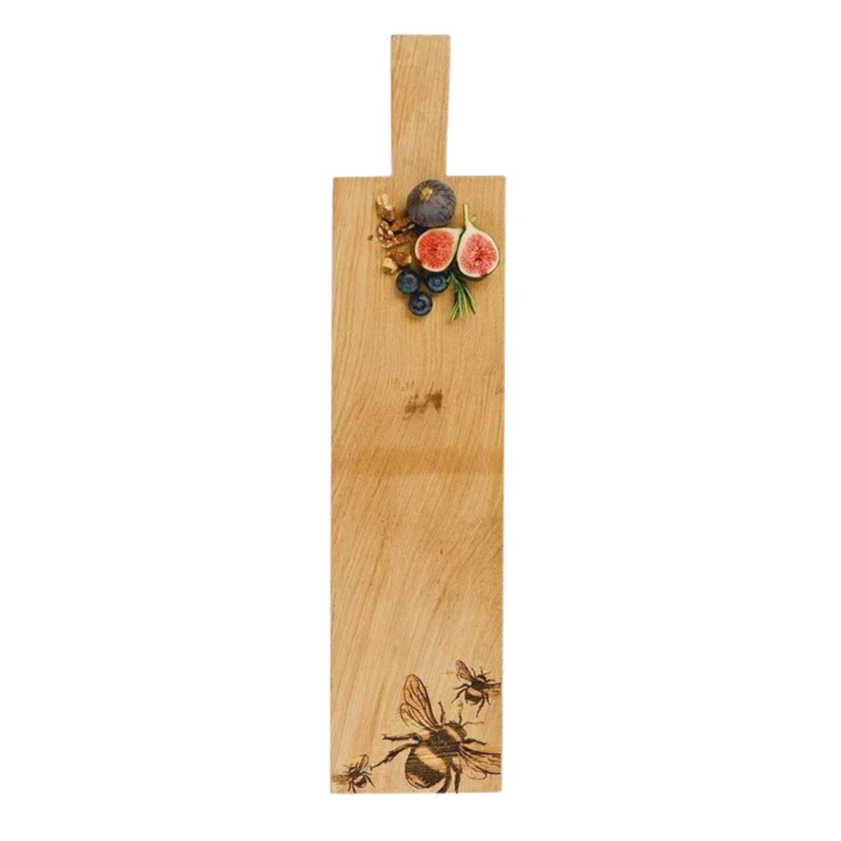 Serveerplank Bijen Lang - 60x15 - Schots Eikenhout - Scottish Made by MoodCompanyNL