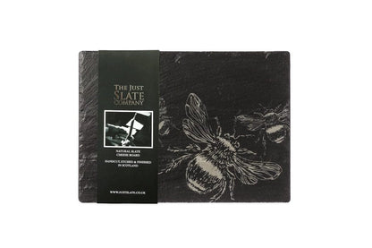 Serveerplank Bijen Leisteen - 35x25 - Just Slate Company by MoodCompanyNL