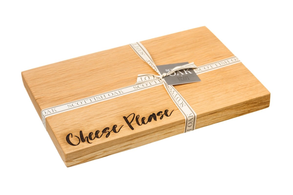 MoodCompanyNL - Serveerplank Cheese Please - 30x20 - Schots Eikenhout - Scottish Made - 5060426285141