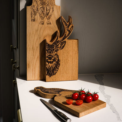 Mood Company - Serveerplank Fazant Silhouet Small - Eikenhout - Scottish Made - 5061040753269