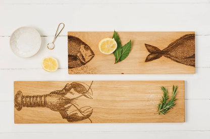 Serveerplank Kreeft - 60x15 - Schots Eikenhout - Scottish Made by MoodCompanyNL