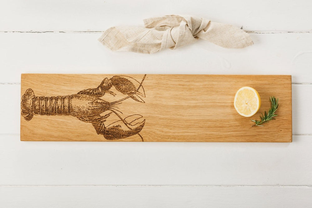 MoodCompanyNL - Serveerplank Kreeft - 60x15 - Schots Eikenhout - Scottish Made - 5060426285240