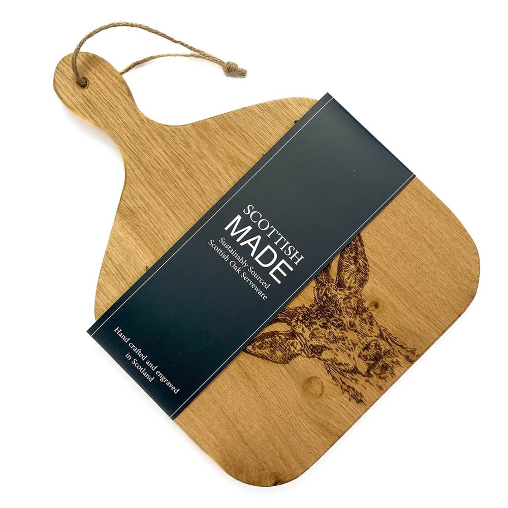 MoodCompanyNL - Serveerplank Peddel Edelhert Medium - 35x25 - Schots Eikenhout - Scottish Made - 5060718719309
