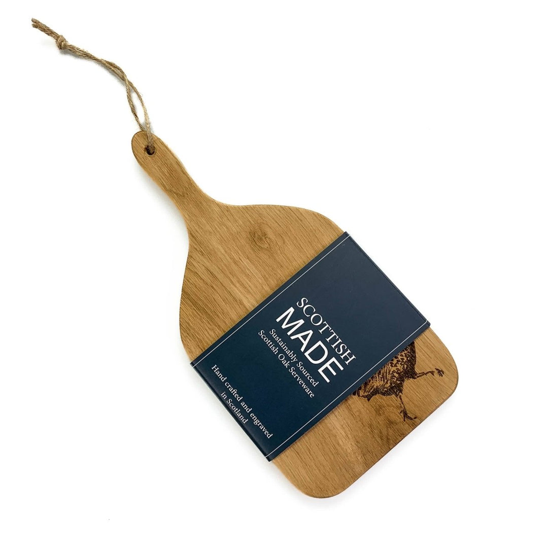MoodCompanyNL - Serveerplank Peddel Fazant Small - 30x15 - Schots Eikenhout - Scottish Made - 5060718719286