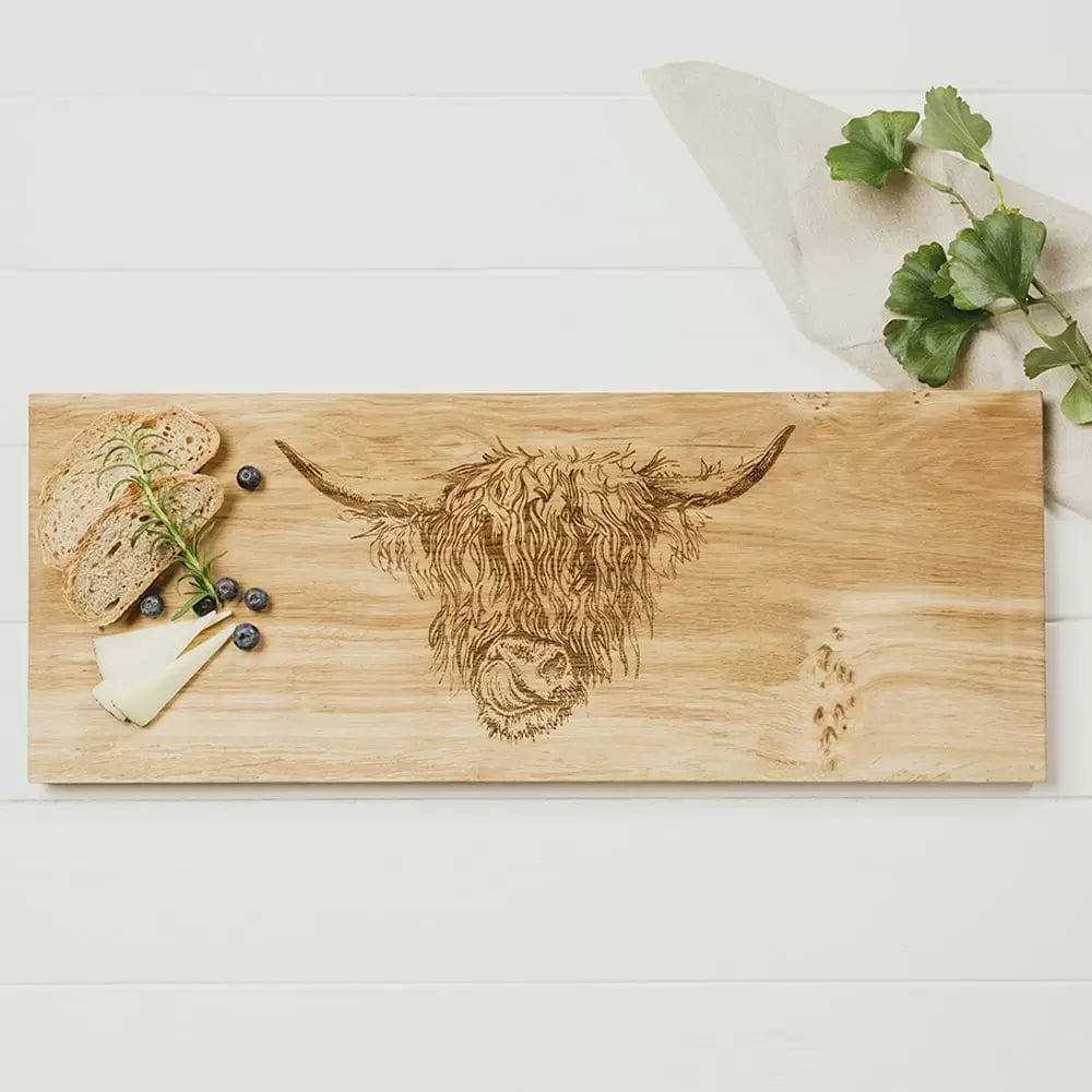 MoodCompanyNL - Serveerplank Shotse Hooglander Groot - 60x25 - Schots Eikenhout - Scottish Made - 5060718712454