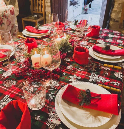 Servetten Tartan Kerst Rood - 40x40 - 2 stuks! - Katoen - Mood Company by MoodCompanyNL