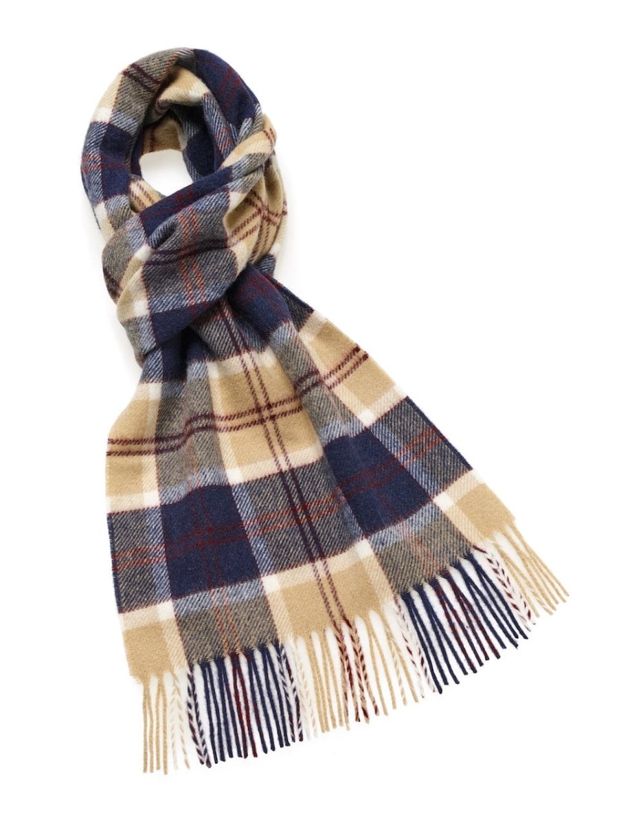 MoodCompanyNL - Sjaal Tartan Bannockbane Navy - Meriono Lamswol - 25 x 190 - Bronte by Moon Scotland - 6095641985919