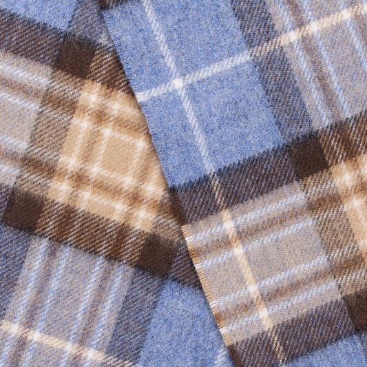 Mood Company - Sjaal Tartan Blue McKellar - Merino Lamswol - 25 x 190 - Bronte by Moon - 6151223666642