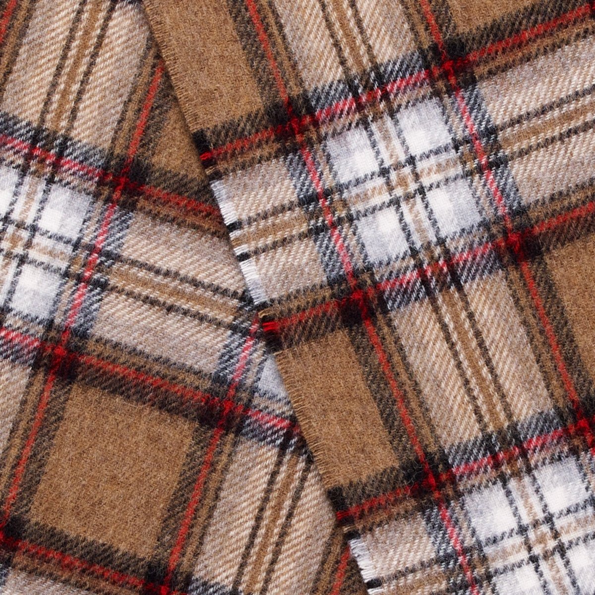 Mood Company - Sjaal Tartan Camel Stewart - Merino Lamswol - 25 x 190 - Bronte by Moon - 6151218795708