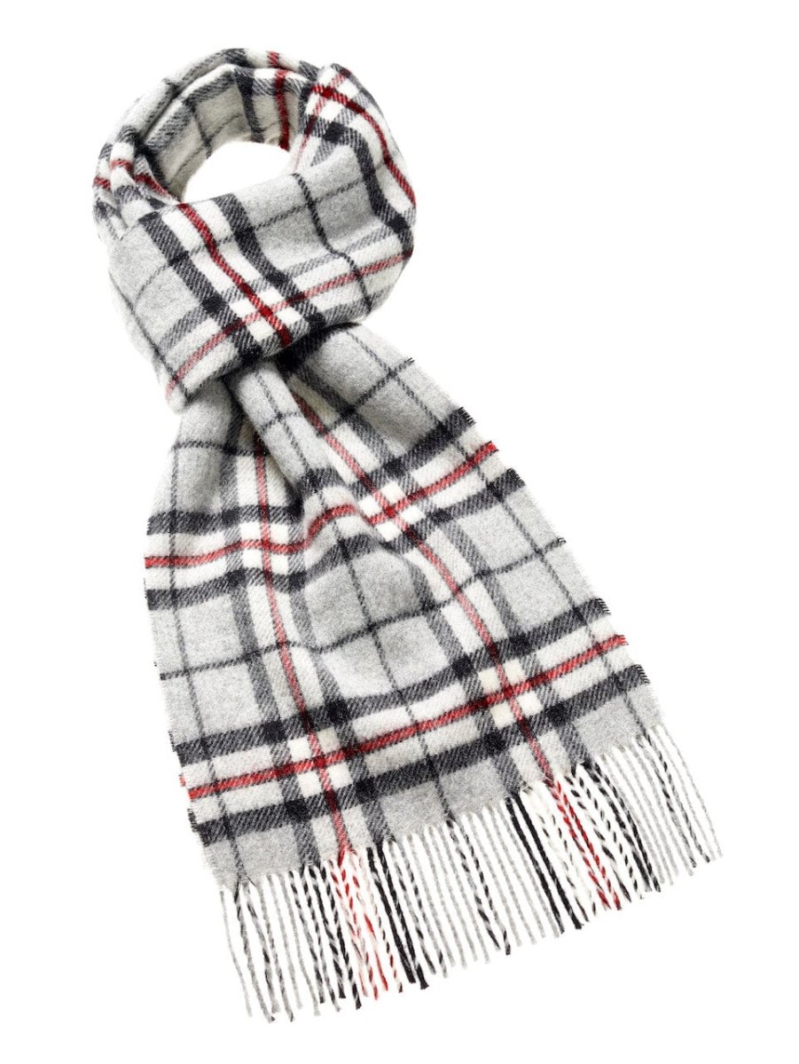 MoodCompanyNL - Sjaal Tartan Grey Thompson - Meriono Lamswol - 25 x 190 - Bronte by Moon Scotland - 6095633566515