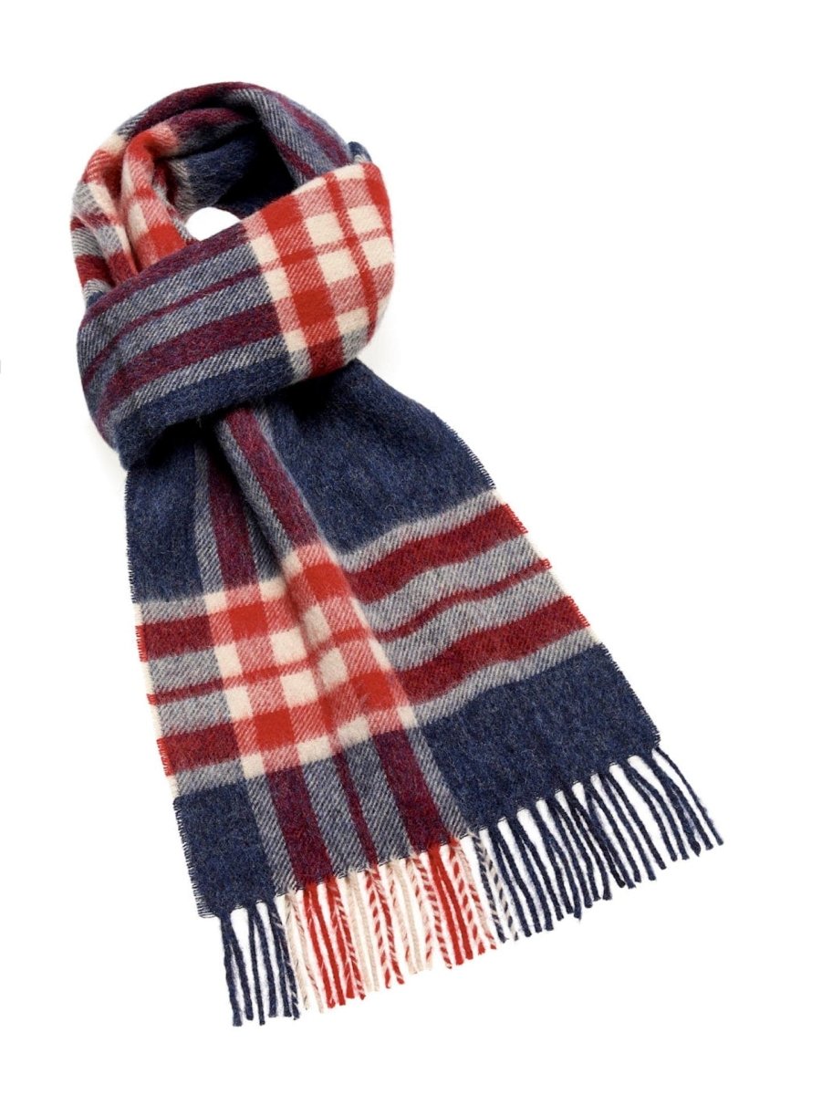 MoodCompanyNL - Sjaal Westminster Blauw (Denim) - Meriono Lamswol - 25 x 190 - Bronte by Moon Scotland - 6095634980952