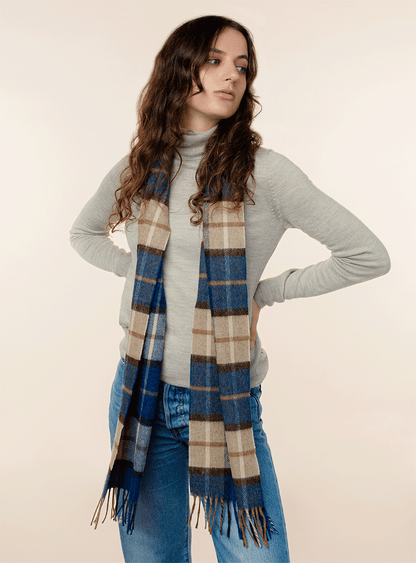 MoodCompanyNL - Sjaal Winchester Cobalt - Meriono Lamswol - 25 x 190 - Bronte by Moon Scotland - 6095655246280