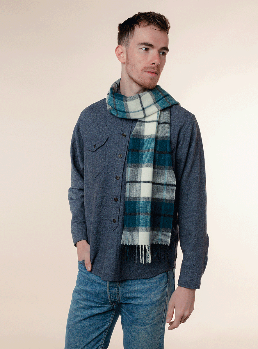 MoodCompanyNL - Sjaal Winchester Cobalt - Meriono Lamswol - 25 x 190 - Bronte by Moon Scotland - 6095655246280