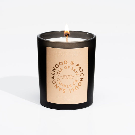 Mood Company - Sojawaskaars Sandalwood & Patchouli - Black Tumbler - Handgemaakt - 45 uur - Isle of Skye Candle Company - 
