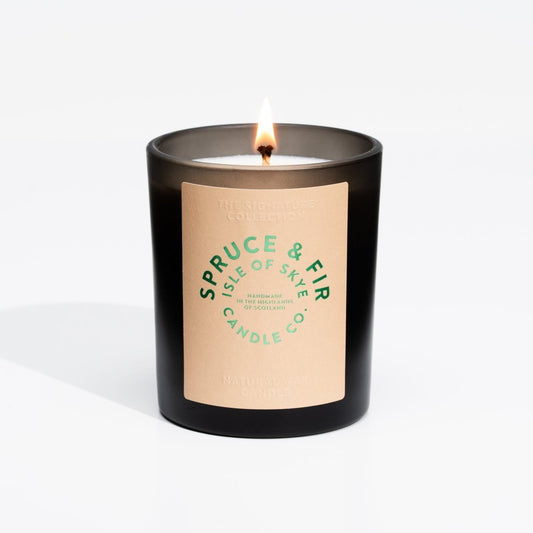 Mood Company - Sojawaskaars Spruce & Fir - Black Tumbler - Handgemaakt - 45 uur - Isle of Skye Candle Company - 5060346381701
