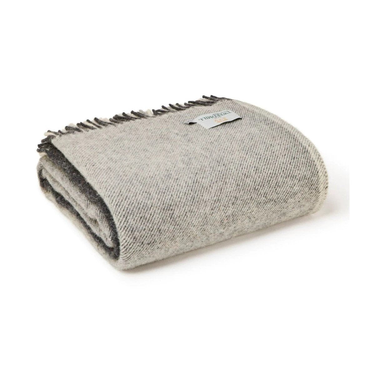 Sprei Paddock Check Charcoal – Pure New Wool – 140x240 - Tweedmill by Mood Company