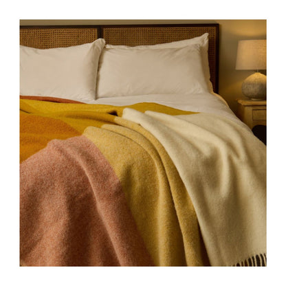 Mood Company - Sprei Paddock Check Cinnamon – Pure New Wool – 140x240 cm - Tweedmill - 5060958306215