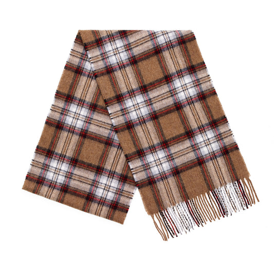 Mood Company - Sjaal Tartan Camel Stewart - Merino Lamswol - 25 x 190 - Bronte by Moon