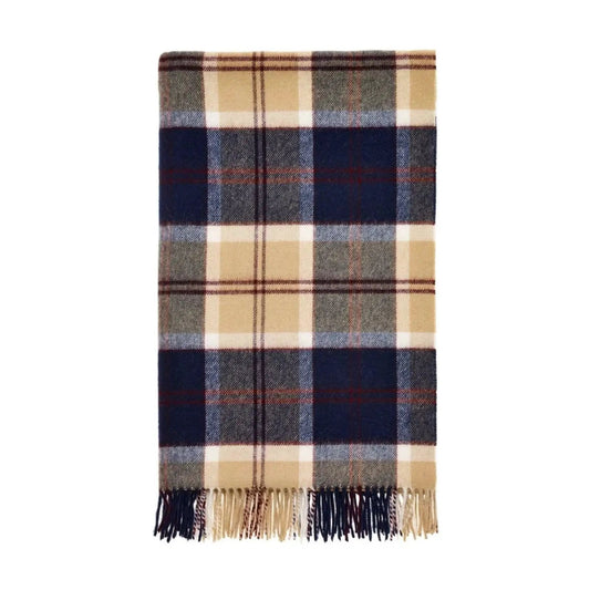 Plaid Tartan Bannockbane Navy - Merino Lamswol - 140x185 - Bronte by Moon Scotland by MoodCompanyNL