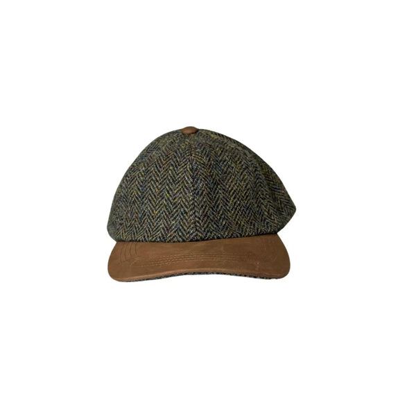 Harris Tweed Baseball Cap – Suède Klep – Verstelbaar – Tweedmill UK by Mood Company