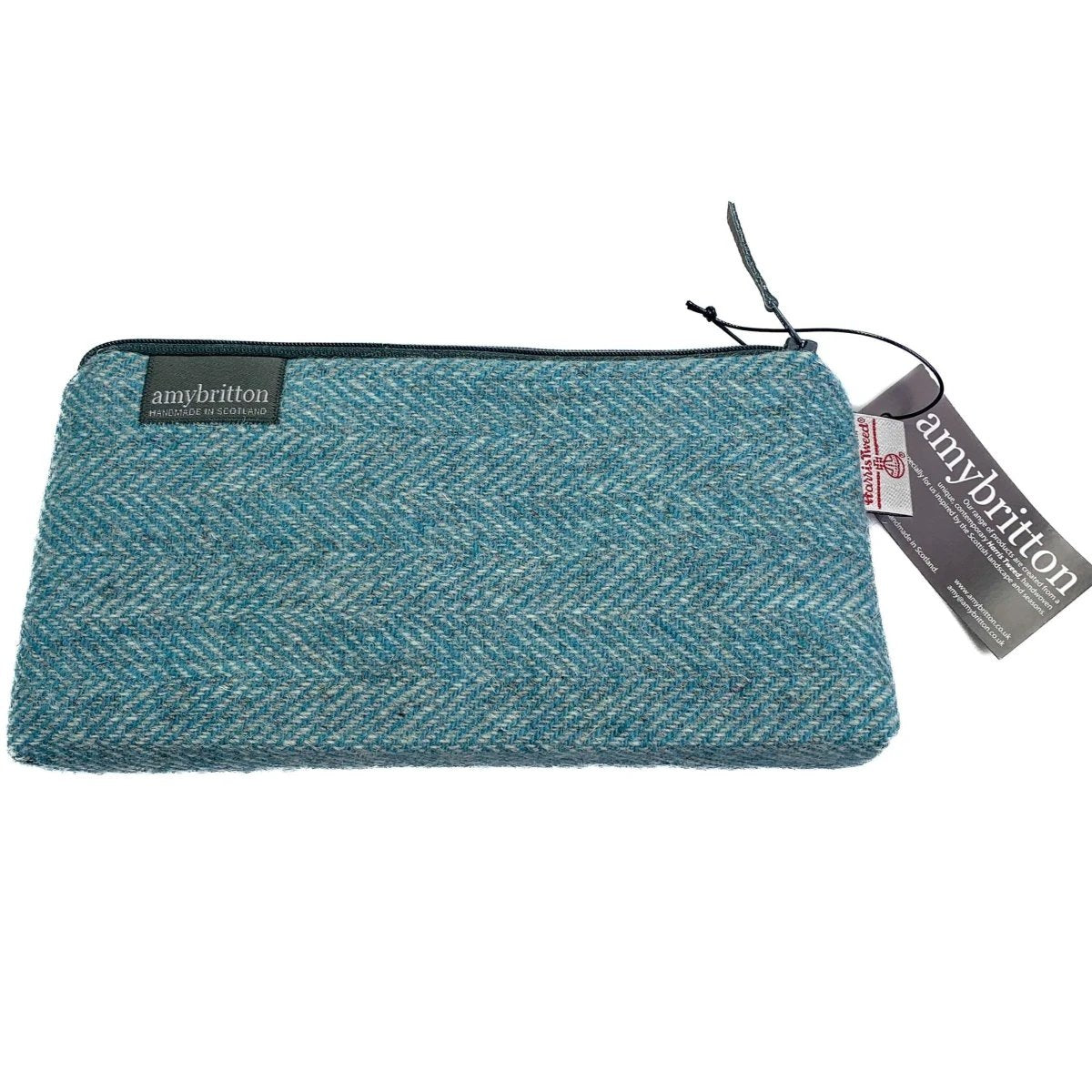 Toilettas Groenblauw - Harris Tweed - Amy Britton by MoodCompanyNL