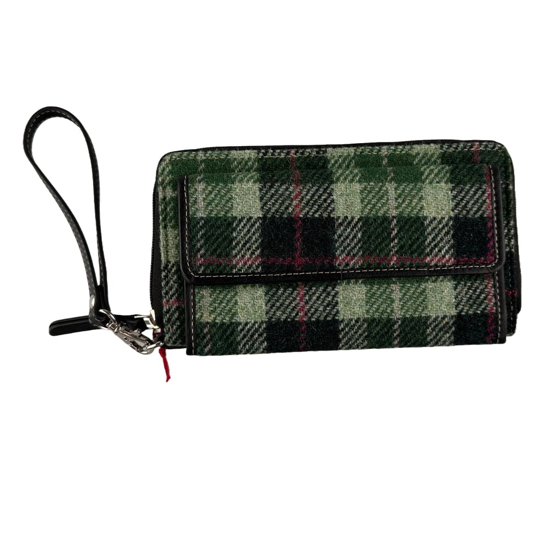 MoodCompanyNL - Travel Wallet Groen Tartan & Zwart Leer | Das Impex - 5056703020888