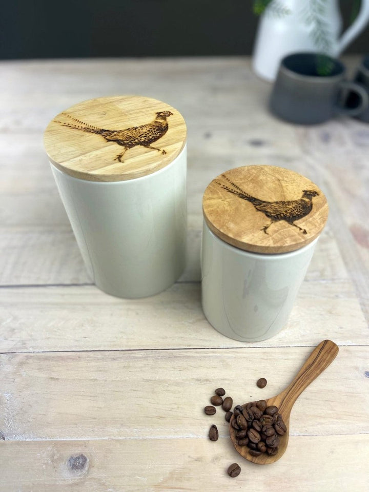 MoodCompanyNL - Voorraadpot Fazant Small - 13x9 - Gegraveerd - Scottish Made - 5060949550009