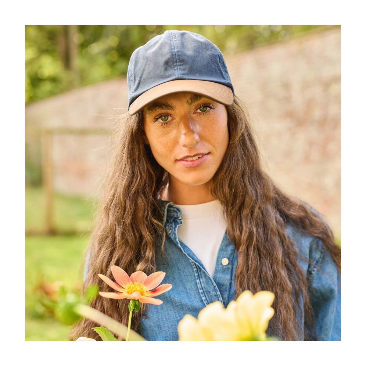 Wax Baseball Cap Blauw – Waxed Cotton Pet met Leren Klep (Made in UK) by Mood Company