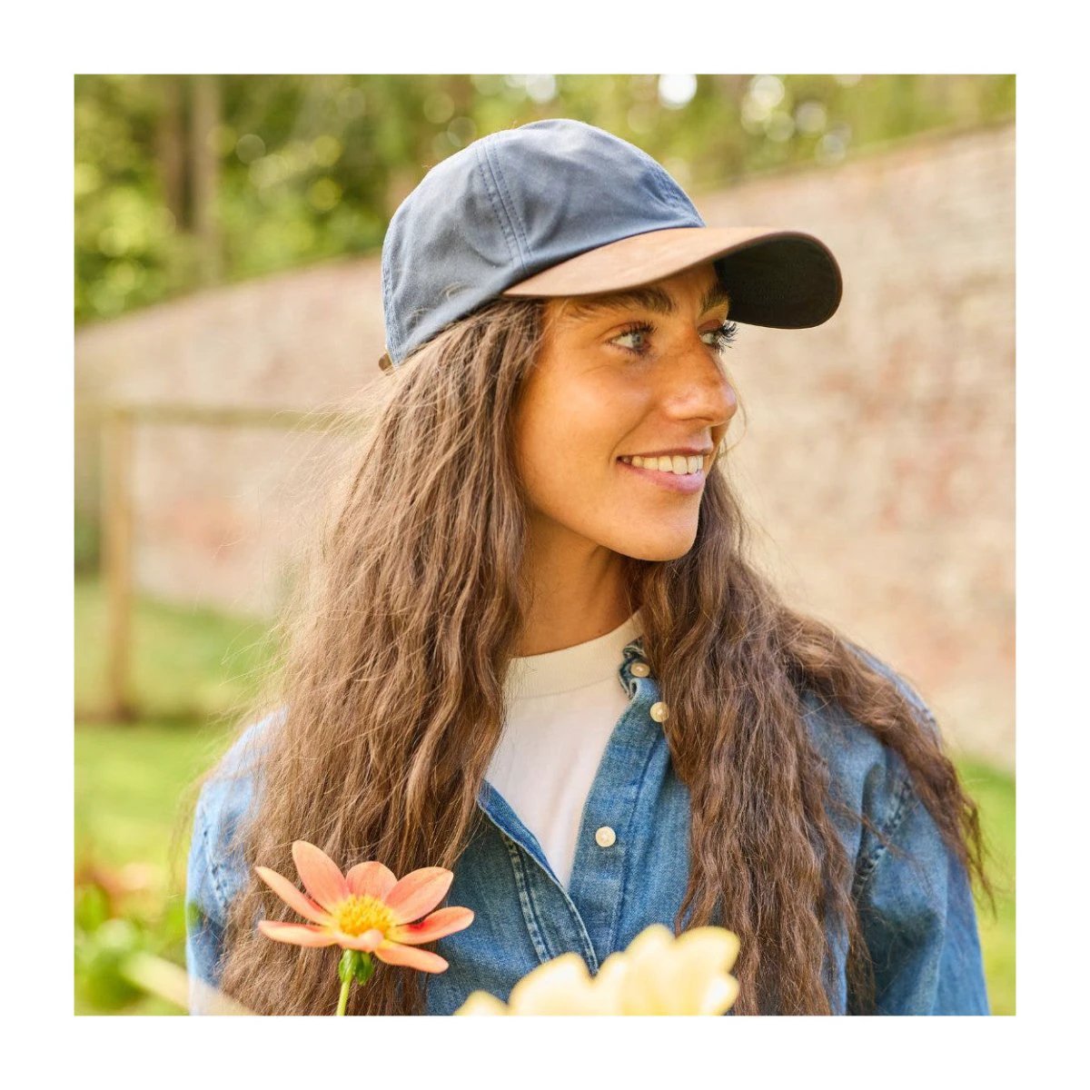 Wax Baseball Cap Blauw – Waxed Cotton Pet met Leren Klep (Made in UK) by Mood Company