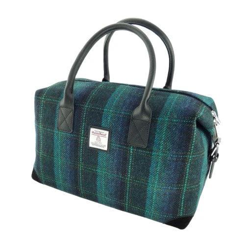Weekendtas Esk Blauw met Turquoise - Harris Tweed - Glen Appin of Scotland by MoodCompanyNL