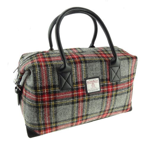 MoodCompanyNL - Weekendtas Esk Grijs met Rode Ruit - Harris Tweed - Glen Appin of Scotland - 5060631373206
