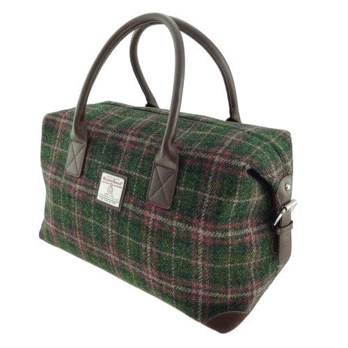 MoodCompanyNL - Weekendtas Esk Groen en Roze (Plum) - Harris Tweed - Glen Appin of Scotland - 5060631376320