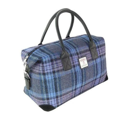 Weekendtas Esk Stewart Blauw en Paars - Harris Tweed - Glen Appin of Scotland by MoodCompanyNL