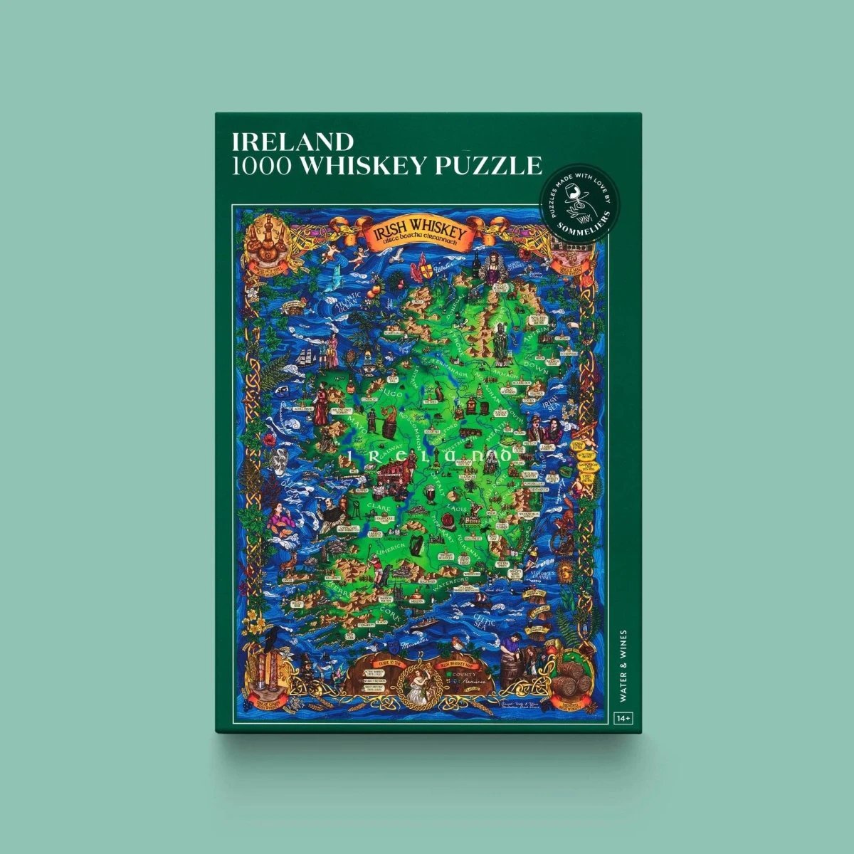 Whiskey puzzel Ireland - 1000 stukjes - 14+ - Water & Wines Sweden by Mood4whisky