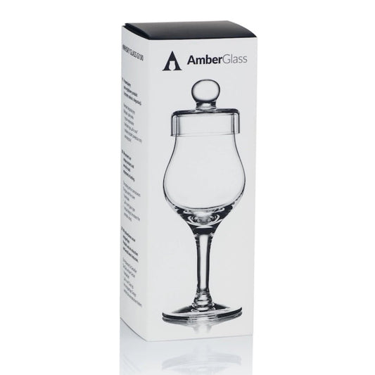 Mood Company - Whiskyglas G100 – 100 ml – met deksel – handgemaakt - Amber Glass - 5905279233973