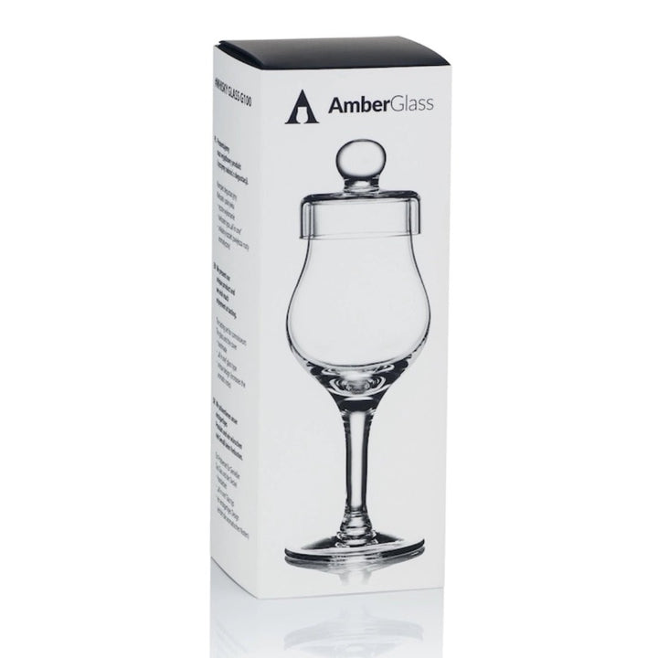 Mood Company - Whiskyglas G100 – 100 ml – met deksel – handgemaakt - Amber Glass - 5905279233973